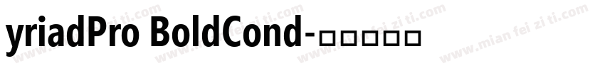 yriadPro BoldCond字体转换
